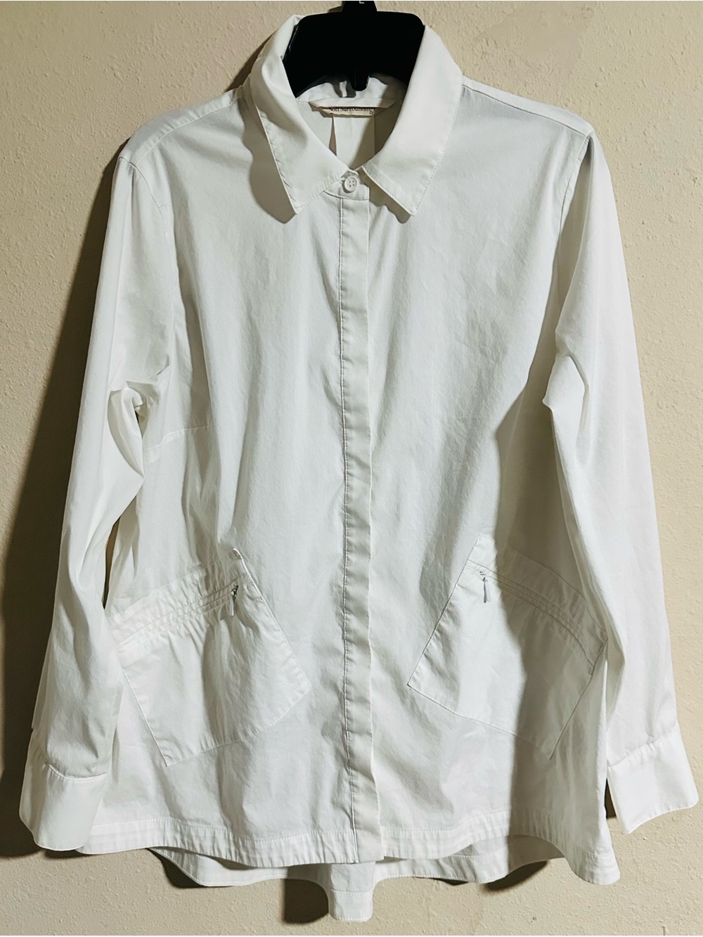 Soft Surroundings White Button-Down Shirt